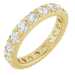 14K Yellow Gold 2 1/4 CTW Natural Diamond Eternity Band Size 7