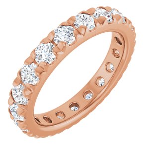 14K Rose Gold 2 1/4 CTW Natural Diamond Eternity Band Size 7