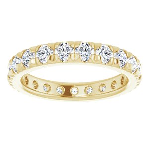 14K Yellow Gold 2 1/2 CTW Lab-Grown Diamond Eternity Band Size 8.5