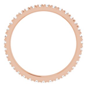 14K Rose Gold 3/4 CTW Natural Diamond Eternity Band Size 8