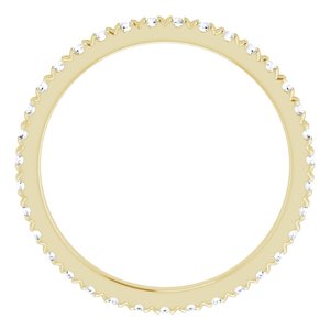 14K Yellow Gold 3/4 CTW Natural Diamond Eternity Band Size 8