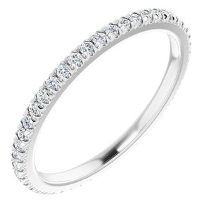 Platinum 3/8 CTW Lab-Grown Diamond Eternity Band Size 8.5