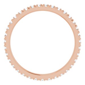 14K Rose Gold 3/4 CTW Natural Diamond Eternity Band Size 8.5