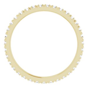 14K Yellow Gold 3/4 CTW Lab-Grown Diamond Eternity Band Size 8.5