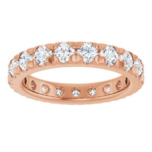 14K Rose Gold 2 1/4 CTW Natural Diamond Eternity Band Size 7