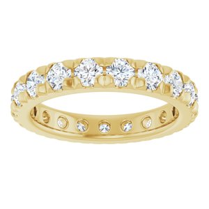 14K Yellow Gold 2 1/4 CTW Natural Diamond Eternity Band Size 7