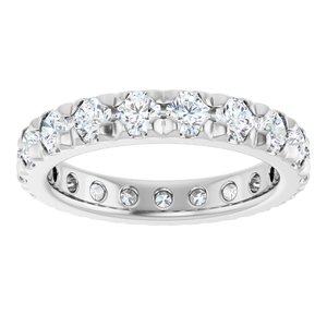 14K White Gold 2 1/4 CTW Natural Diamond Eternity Band Size 7