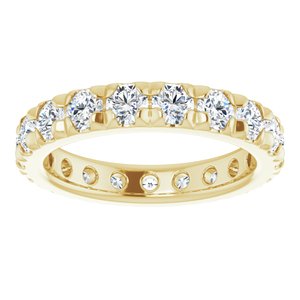 10K Yellow Gold 2 7/8 CTW Lab-Grown Diamond French Set Eternity Band Size 8.25
