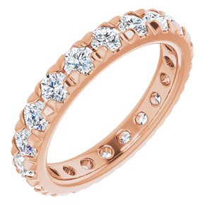 14K Rose Gold 2 3/8 CTW Natural Diamond Eternity Band Size 8