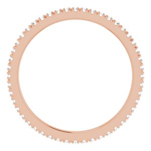 14K Rose Gold 1/3 CTW Lab-Grown Diamond Eternity Band Size 7.25