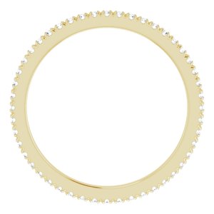 14K Yellow Gold 1/3 CTW Lab-Grown Diamond Eternity Band Size 7.25