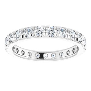 14K White Gold 1 5/8 CTW Natural Diamond Eternity Band Size 7.75