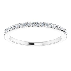 Platinum 3/8 CTW Natural Diamond Eternity Band Size 8.75