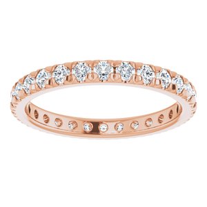 14K Rose Gold 1 1/8 CTW Natural Diamond Eternity Band Size 8.75