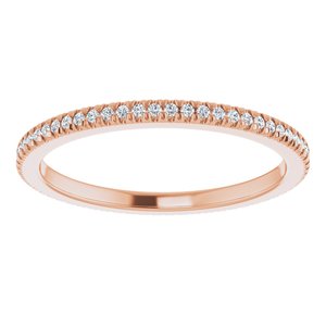 14K Rose Gold 1/4 CTW Lab-Grown Diamond Eternity Band Size 9