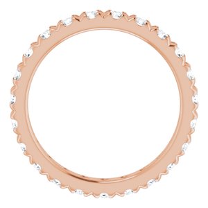14K Rose Gold 1 5/8 CTW Natural Diamond Eternity Band Size 8.5