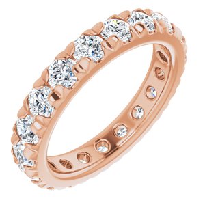 14K Rose Gold 2 7/8 CTW Natural Diamond Eternity Band Size 7.5
