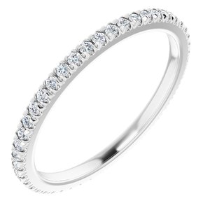 14K White Gold 3/8 CTW Lab-Grown Diamond Eternity Band Size 8.75