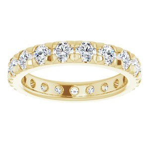 10K Yellow Gold 2 7/8 CTW Lab-Grown Diamond French Set Eternity Band Size 8.75
