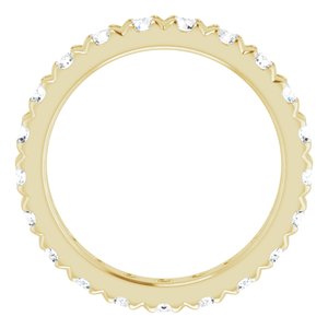 10K Yellow Gold 2 1/2 CTW Lab-Grown Diamond French Set Eternity Band Size 8.75