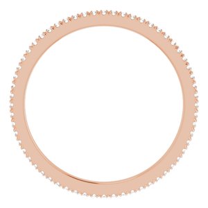 14K Rose Gold 1/4 CTW Natural Diamond Eternity Band Size 8.75