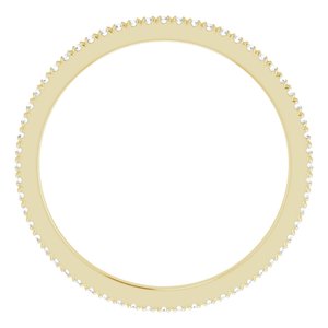 10K Yellow Gold 1/4 CTW Natural Diamond French Set Eternity Band Size 8.75