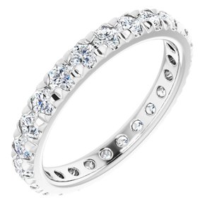 Platinum 1 5/8 CTW Natural Diamond Eternity Band Size 9