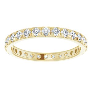 14K Yellow Gold 1 1/8 CTW Lab-Grown Diamond Eternity Band Size 8.5