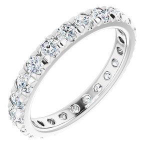 Platinum 1 5/8 CTW Natural Diamond Eternity Band Size 8.5