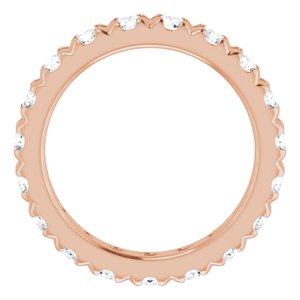 14K Rose Gold 2 7/8 CTW Natural Diamond Eternity Band Size 7.5