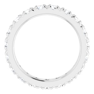 14K White Gold 2 7/8 CTW Natural Diamond Eternity Band Size 7.5