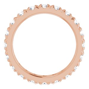 14K Rose Gold 2 3/8 CTW Natural Diamond Eternity Band Size 8