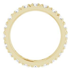 14K Yellow Gold 2 3/8 CTW Natural Diamond Eternity Band Size 8