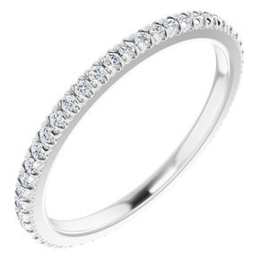 14K White Gold 1/3 CTW Lab-Grown Diamond Eternity Band Size 7.75
