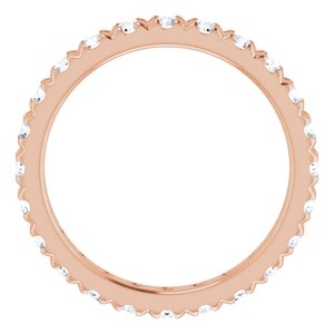 14K Rose Gold 1 5/8 CTW Natural Diamond Eternity Band Size 8.75