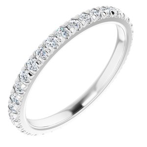 Platinum 3/4 CTW Lab-Grown Diamond Eternity Band Size 8.75