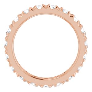 10K Rose Gold 2 7/8 CTW Natural Diamond French-Set Eternity Band