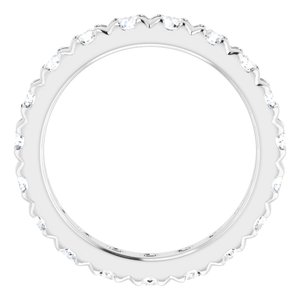 10K White Gold 2 7/8 CTW Lab-Grown Diamond French-Set Eternity Band