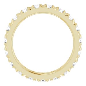 10K Yellow Gold 2 7/8 CTW Lab-Grown Diamond French Set Eternity Band Size 9