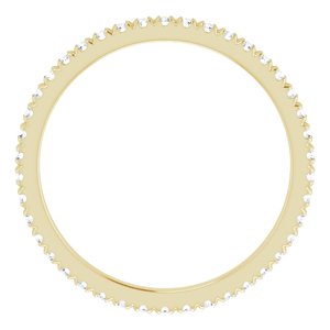 10K Yellow Gold 1/2 CTW Lab-Grown Diamond French Set Eternity Band Size 9