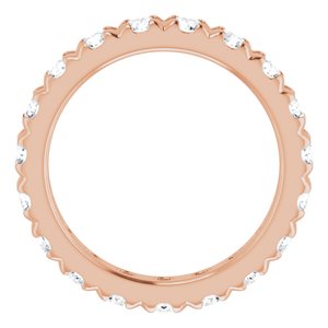 14K Rose Gold 2 7/8 CTW Lab-Grown Diamond Eternity Band Size 8.25