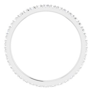 14K White Gold 3/4 CTW Lab-Grown Diamond Eternity Band Size 8.75