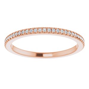 14K Rose Gold 1/4 CTW Lab-Grown Diamond Eternity Band Size 8.75