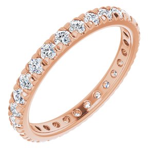 14K Rose Gold 1 1/8 CTW Lab-Grown Diamond Eternity Band Size 8.25