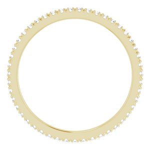 14K Yellow Gold 3/8 CTW Lab-Grown Diamond Eternity Band Size 8.5