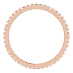 14K Rose Gold 3/8 CTW Lab-Grown Diamond Eternity Band Size 8.5