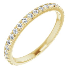 14K Yellow Gold 3/4 CTW Lab-Grown Diamond Eternity Band Size 9