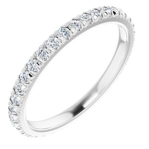 14K White Gold 3/4 CTW Natural Diamond Eternity Band Size 9