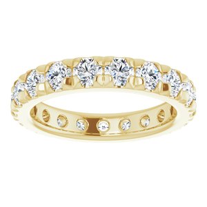 14K Yellow Gold 2 7/8 CTW Natural Diamond French Set Eternity Band