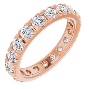 10K Rose Gold 2 7/8 CTW Lab-Grown Diamond French-Set Eternity Band